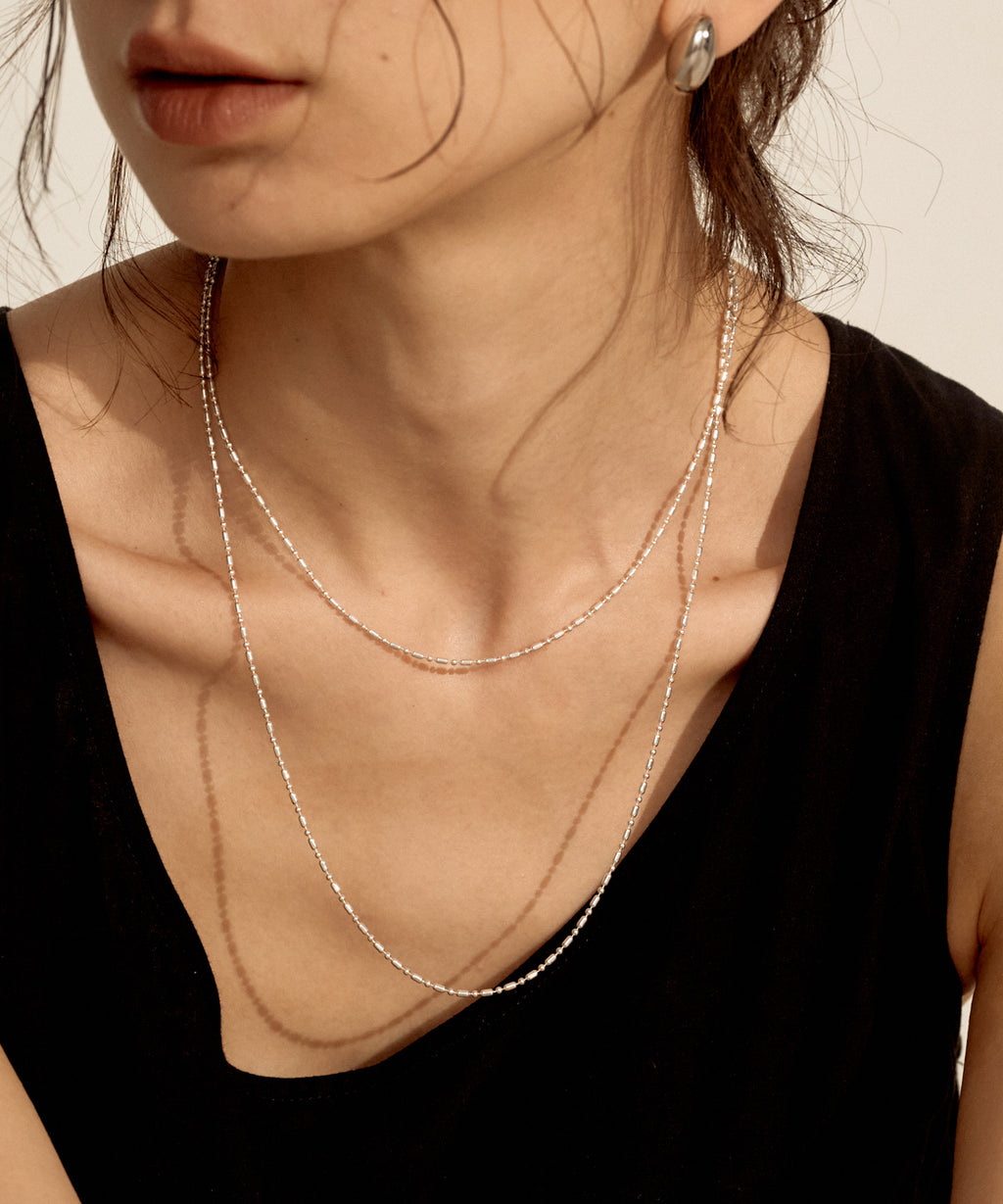 Ball Bar Chain Necklace［Silver925］ | 大人のプチプラネックレス