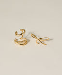 Cross Line Ear Cuff & Double Nuance Hoop Ear Cuff