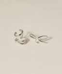 Cross Line Ear Cuff & Double Nuance Hoop Ear Cuff