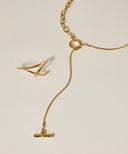 Cross Line Ear Cuff & Mix Long Chain Necklace