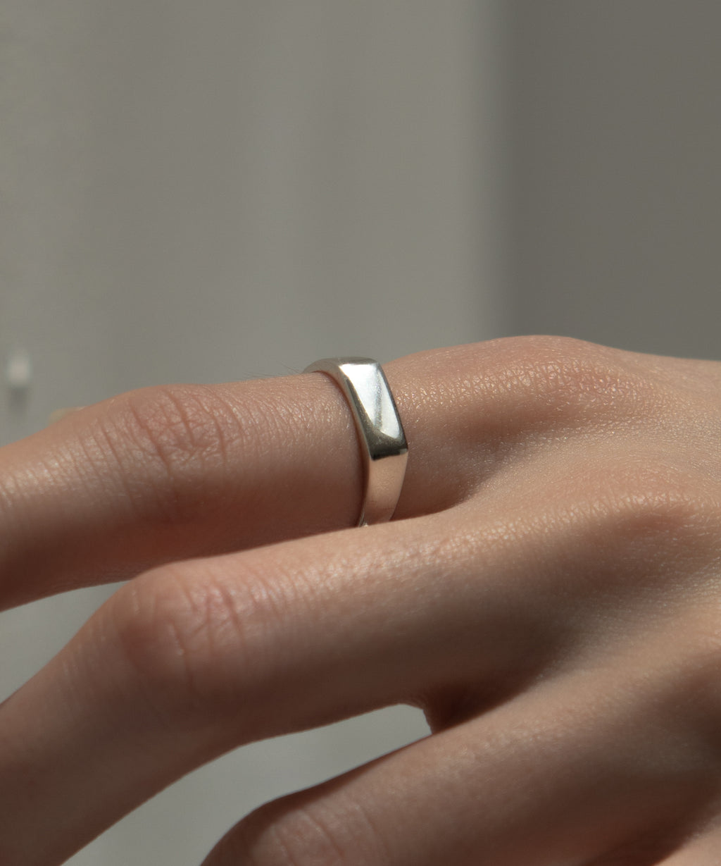 Rectangle Signet Ring［Silver925］ | 感度の高い大人のプチプラ