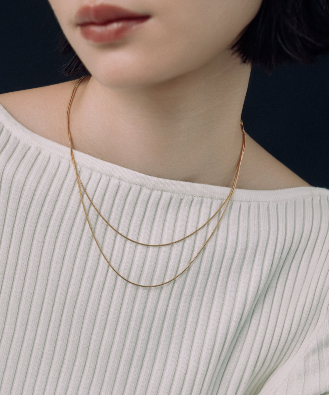 Round Chain Necklace 2 set[Stainless] | 大人のネックレス通販ショップ - novice（ノーヴィス）
