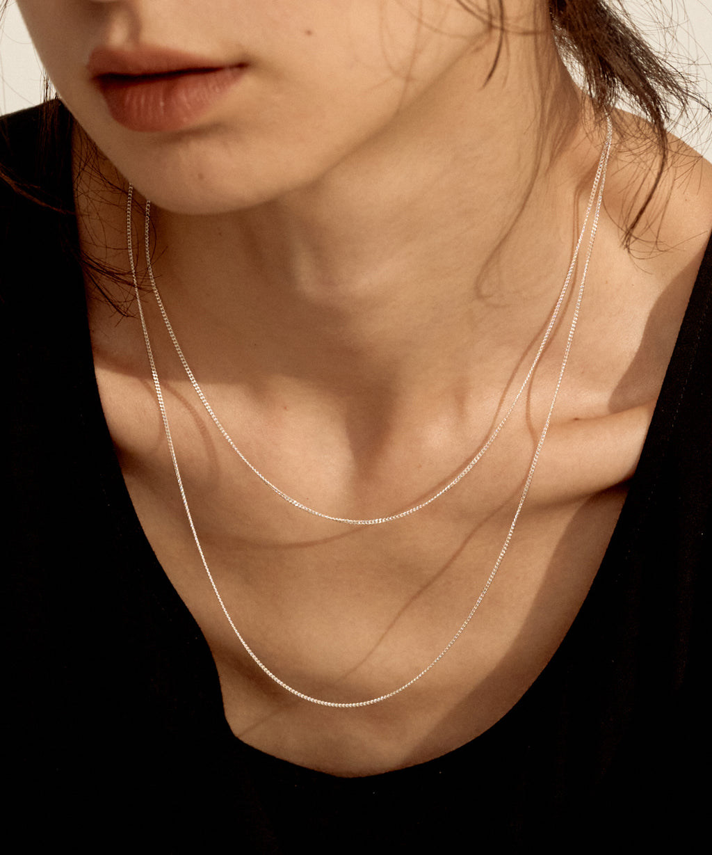 Thin Curb Chain Necklace［Silver925］ | 大人のプチプラネックレス