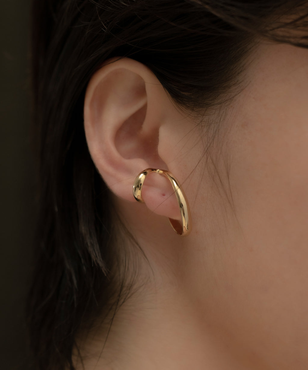 Double Layered Hoop Ear Cuff