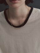 Thin Oval Link Chain Necklace［Stainless］