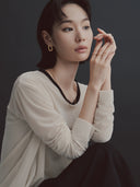 Thin Oval Link Chain Necklace［Stainless］