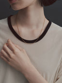 Thin Gourmette Chain Necklace［Stainless］