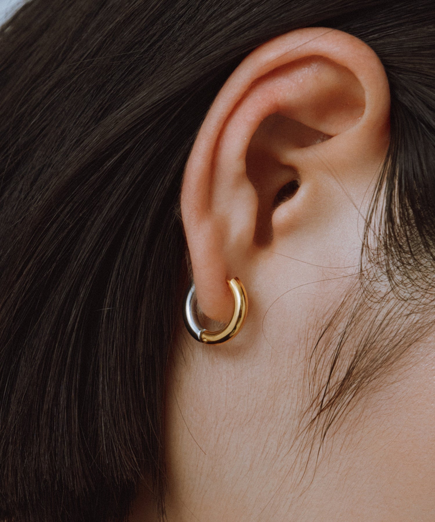 n42 ピアス Bicolor Hinged Hoop Pierce［Stainless］ | 大人のピアス通販ショップ