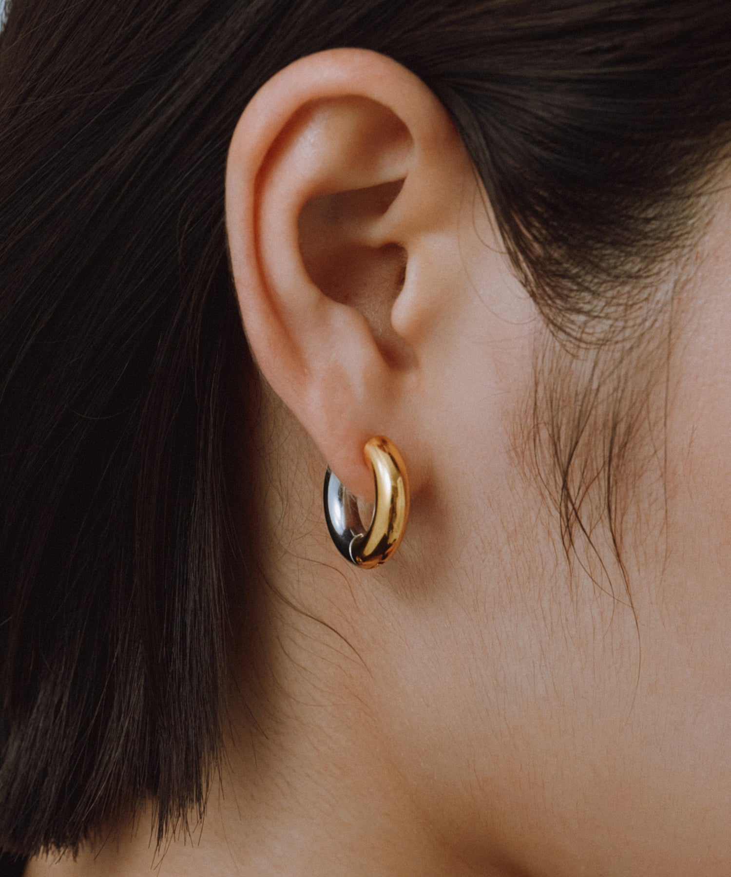 Bicolor Hinged Hoop Pierce［Stainless］ | 大人のピアス通販ショップ