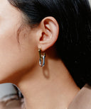 Bicolor Square Hoop Pierce［Stainless］