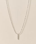 CZ Bar Necklace［Silver925］