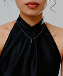 CZ Bar Necklace［Silver925］