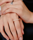 CZ Bar Ring［Silver925］