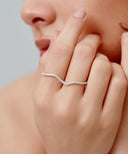 CZ Double Finger Ring［Silver925］