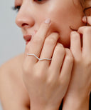 CZ Double Finger Ring［Silver925］