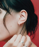 CZ Hinged Hoop Pierce［Silver925］