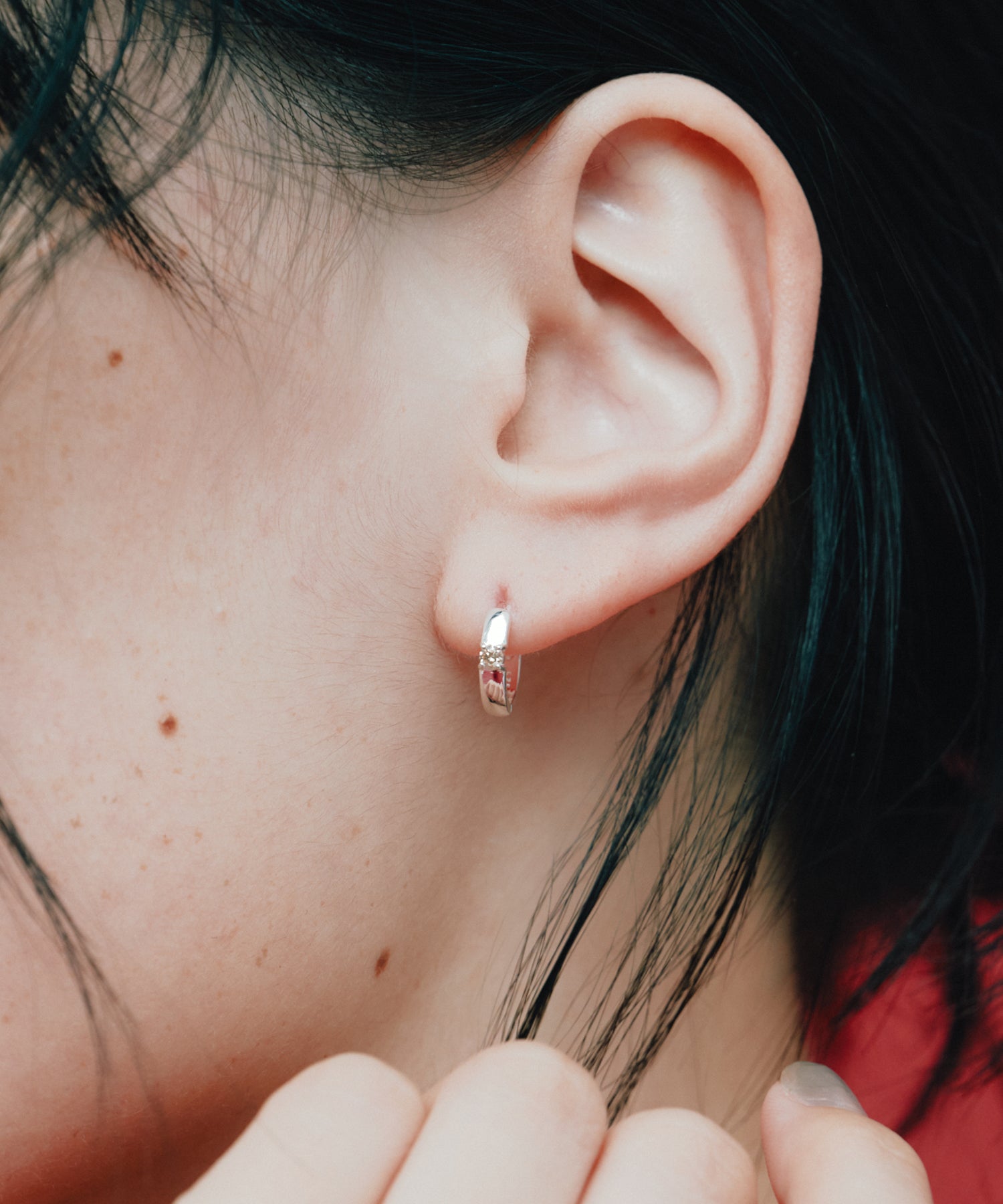 CZ Hinged Hoop Pierce［Silver925］ | 大人のためのピアス通販