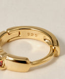 CZ Hinged Hoop Pierce［Silver925］