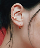 CZ Hinged Hoop Pierce［Silver925］