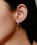 CZ Hinged Square Hoop Pierce［Stainless］