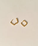 CZ Hinged Square Hoop Pierce［Stainless］