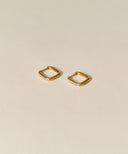 CZ Hinged Square Hoop Pierce［Stainless］