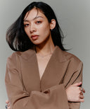 CZ Hinged Square Hoop Pierce［Stainless］