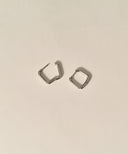 CZ Hinged Square Hoop Pierce［Stainless］