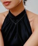 CZ Prong Necklace［Silver925］