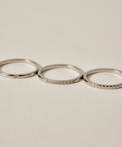 CZ Ring 3 set［Stainless］