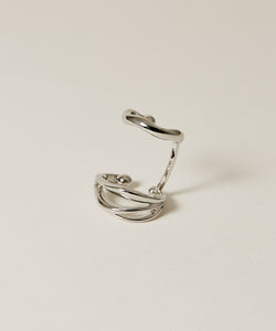 Cross Line Ear Cuff & Double Nuance Hoop Ear Cuff