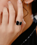 Dual Stone Ring［Stainless］