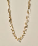 Dual Chain Pearl Necklace［Stainless］