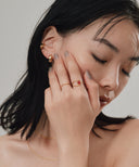 Gemstone Open Frame Ring［Silver925］