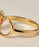 Gemstone Open Frame Ring［Silver925］