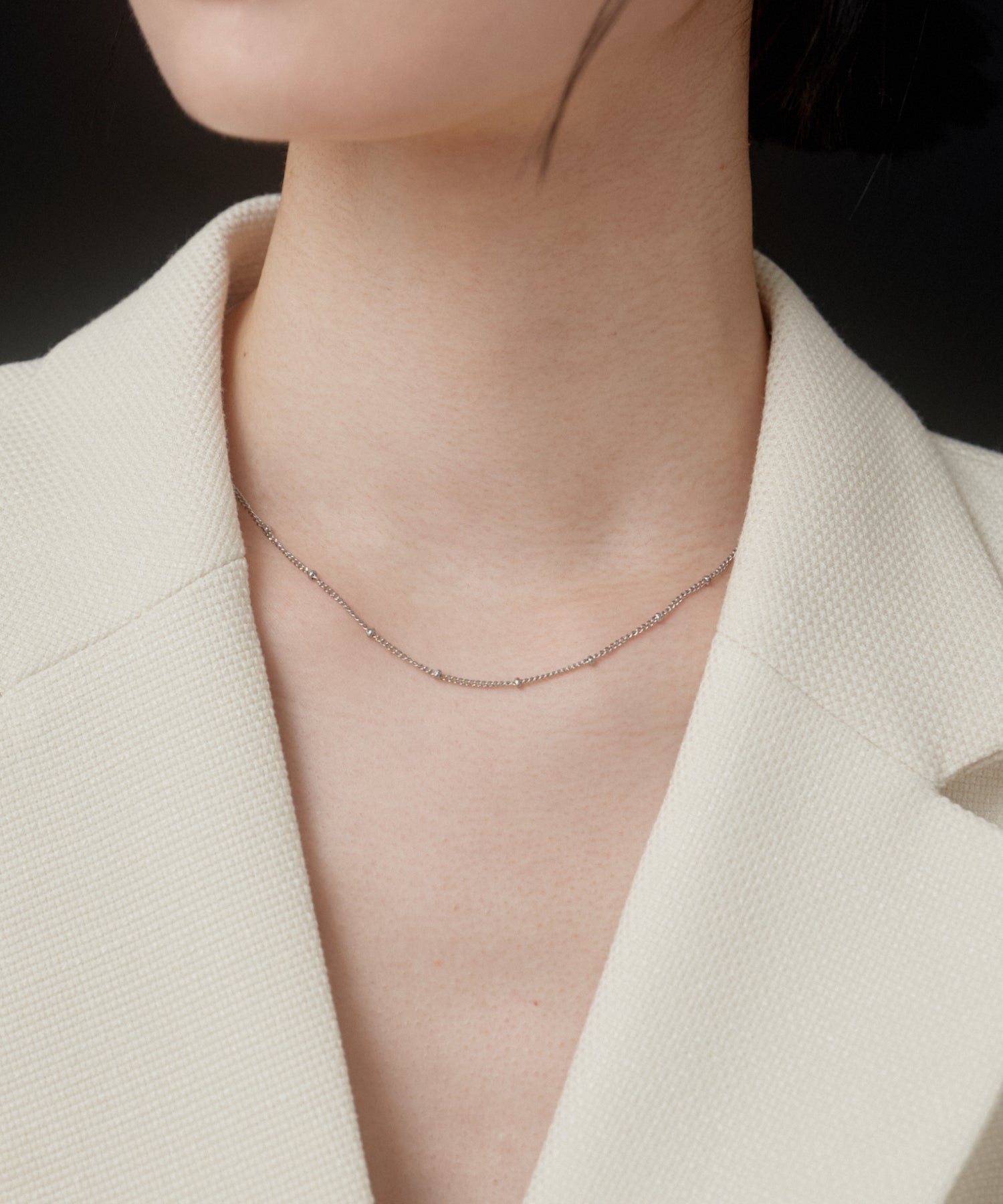 Glitter Chain Necklace［Stainless］ | 大人の毎日使えるネックレス