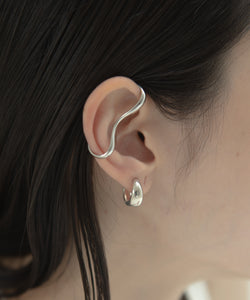 Helix Ear Cuff & Mini Compact Oval Pierce［Silver925］