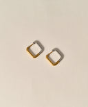 Hinged Bicolor Square Hoop Pierce［Stainless］
