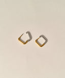 Hinged Bicolor Square Hoop Pierce［Stainless］