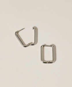 Hinged Rectangle Hoop Pierce［Stainless］