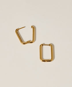 Hinged Rectangle Hoop Pierce[Stainless] 