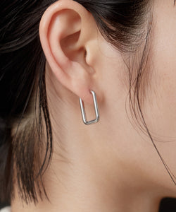 Hinged Rectangle Hoop Pierce[Stainless] 