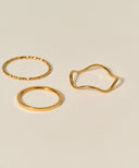 Layered Ring 4 Set［Stainless］