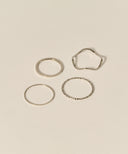 Layered Ring 4 Set［Stainless］