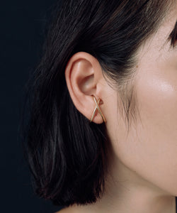 Lower Cross Line Ear Cuff