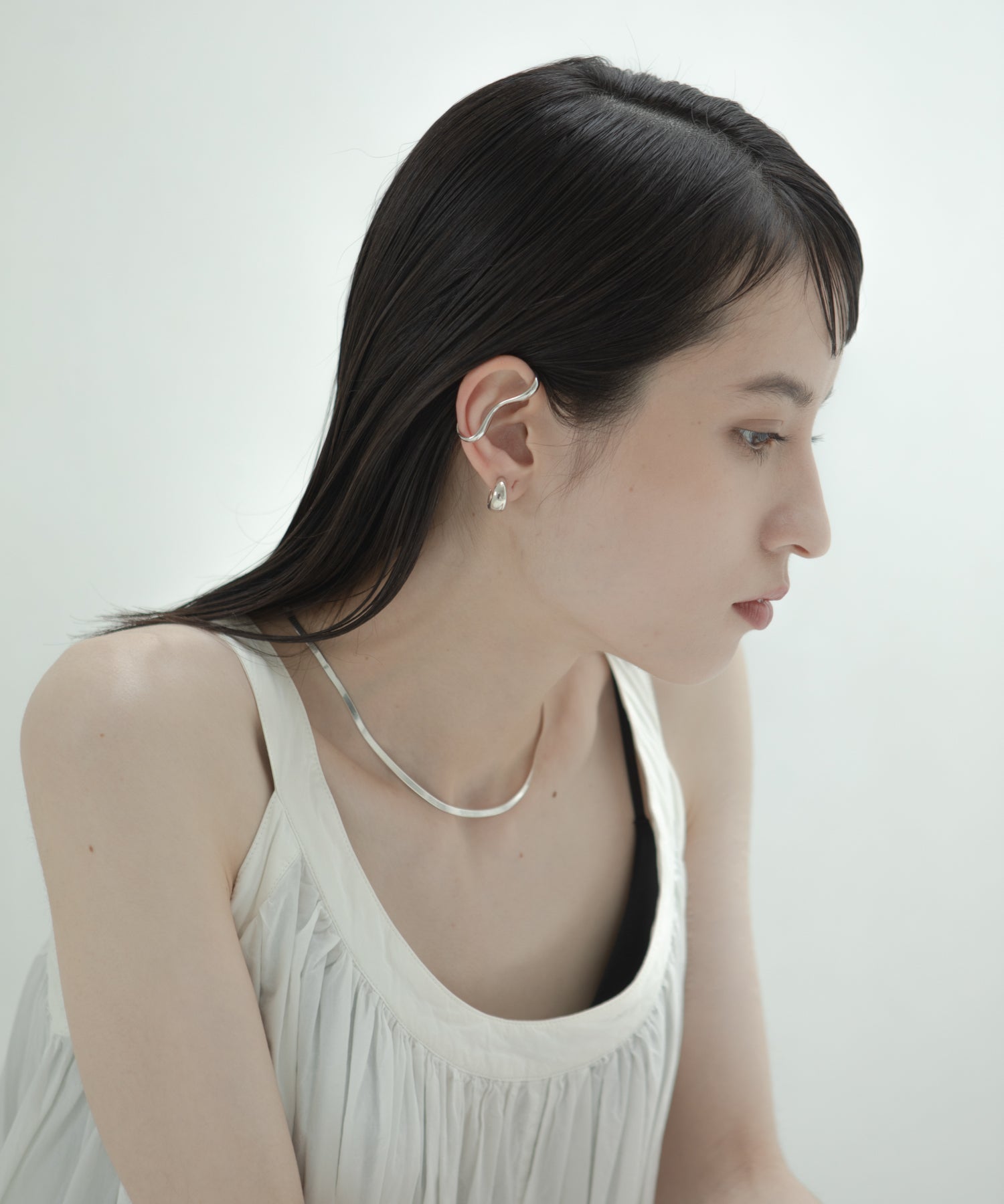 Mini Compact Oval Pierce［Silver925］ | 大人のための毎日使える
