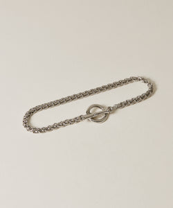Narrow Chain Bracelet & Plain Bangle