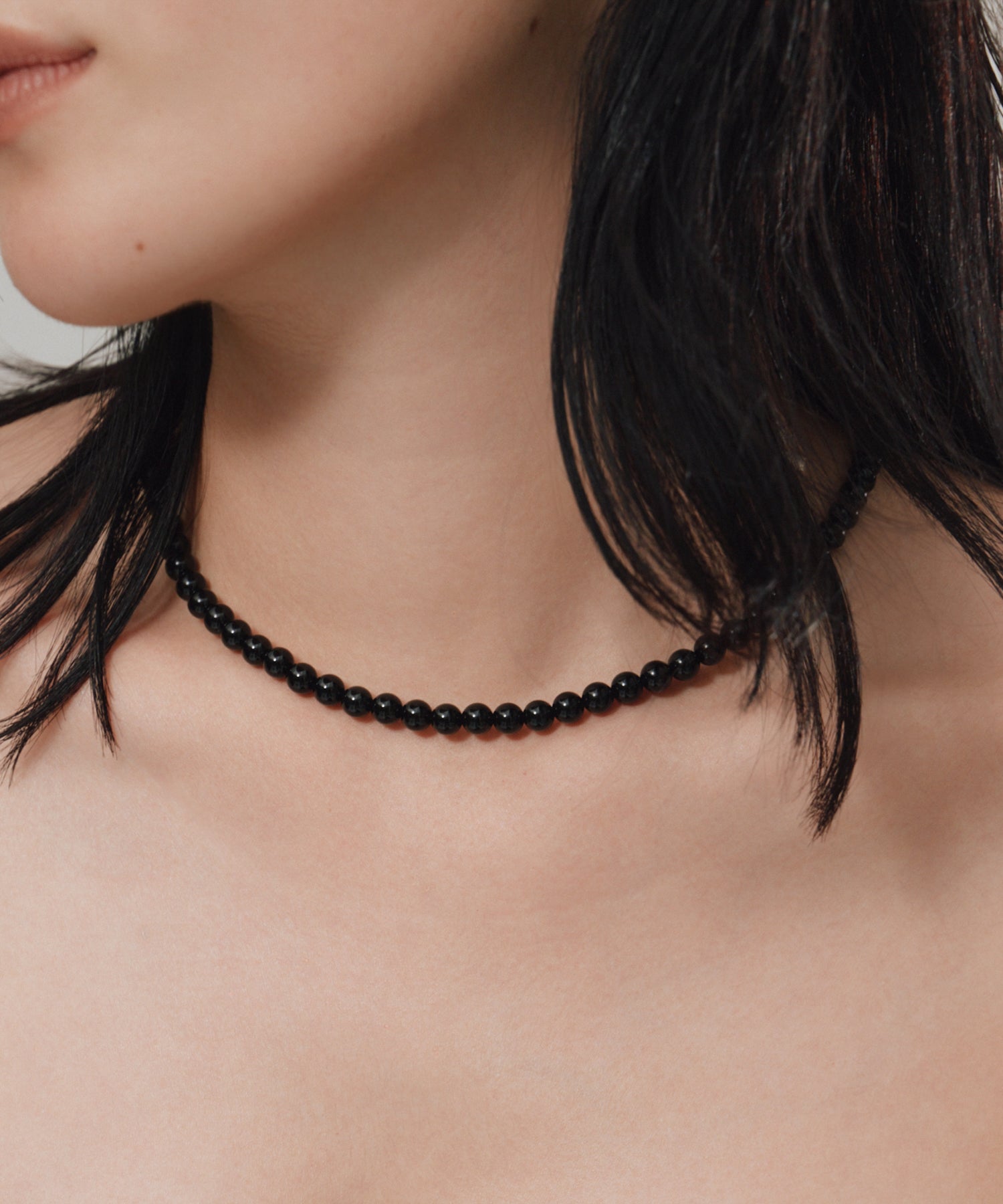 Onyx Ball Necklace［Stainless］ | 大人の毎日使えるネックレス通販