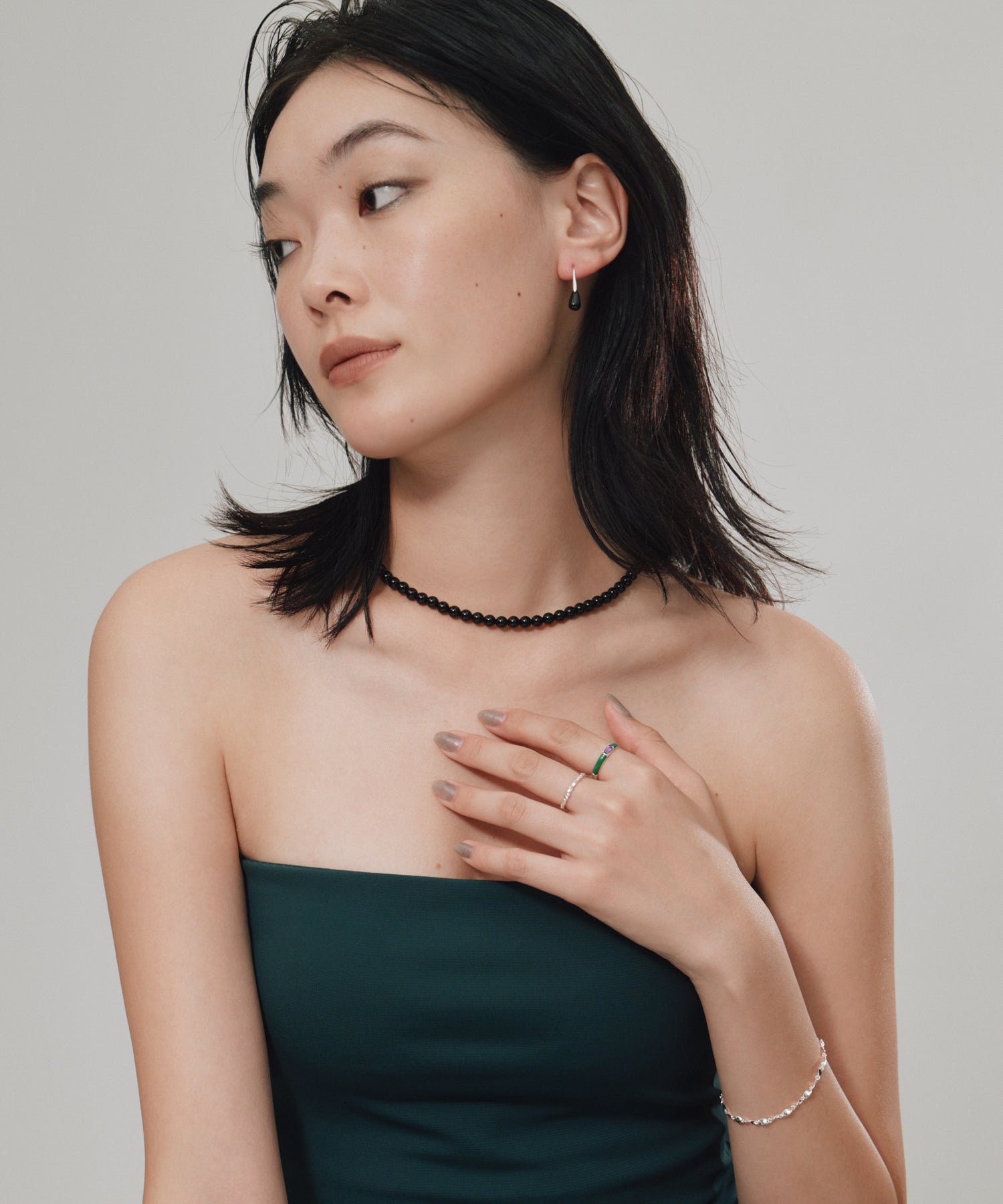 Onyx Ball Necklace［Stainless］ | 大人の毎日使えるネックレス通販