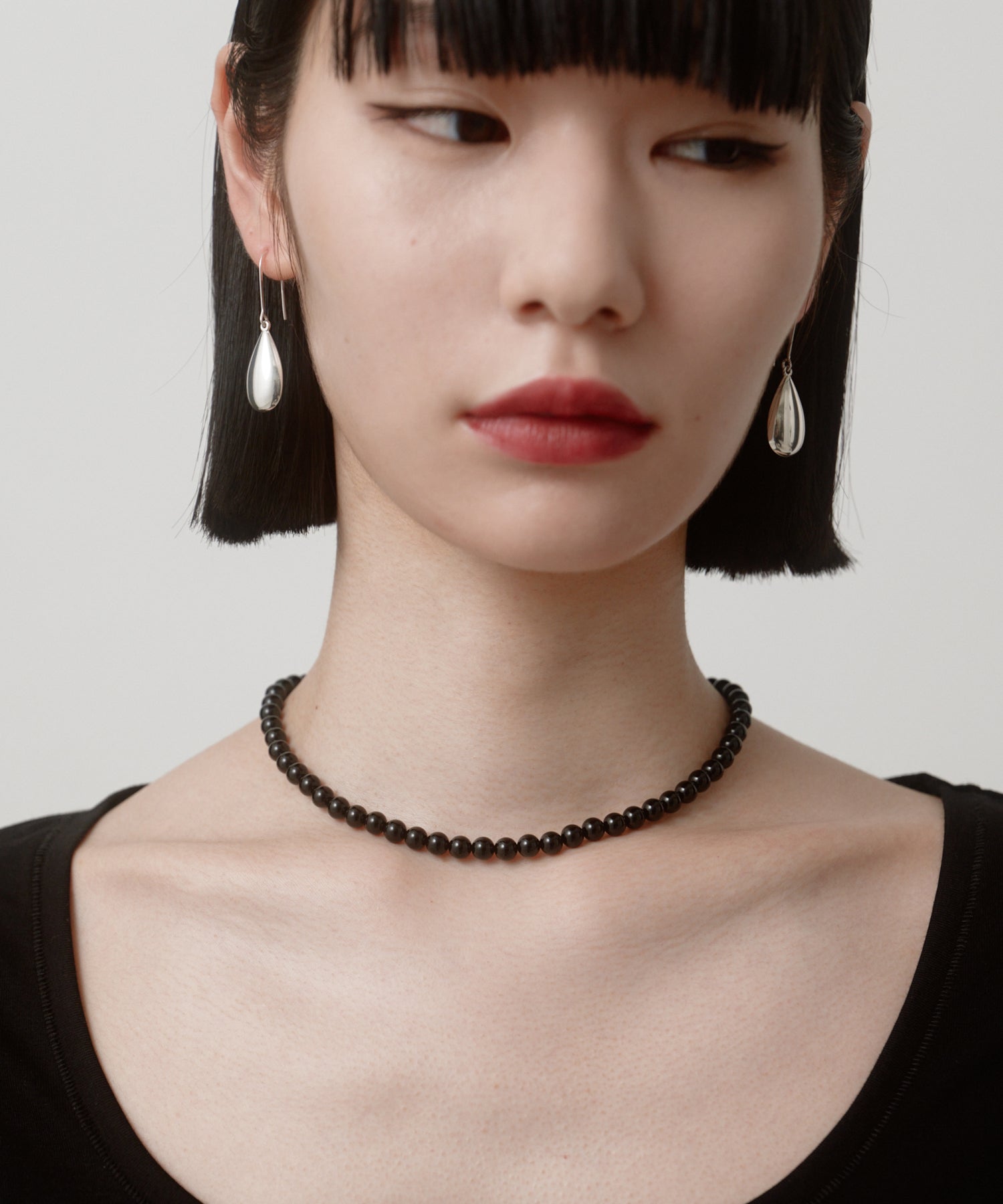 Onyx Ball Necklace［Stainless］ | 大人のメンズネックレス通販